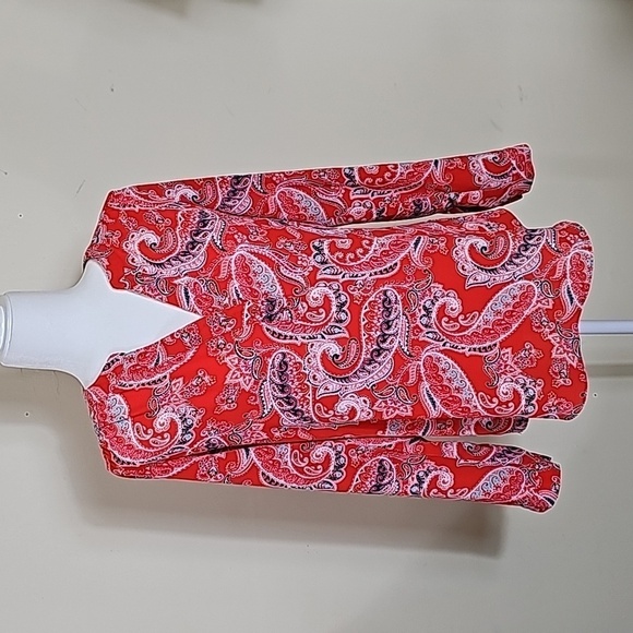 Valerie Stevens Tops - Valerie Steven's Women's Blouse Multicolored Paisley Long Sleeves Size Sm